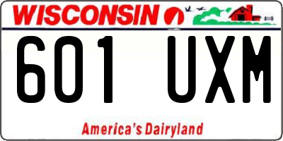 WI license plate 601UXM