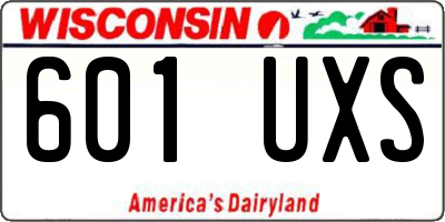 WI license plate 601UXS