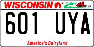 WI license plate 601UYA