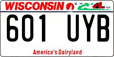 WI license plate 601UYB