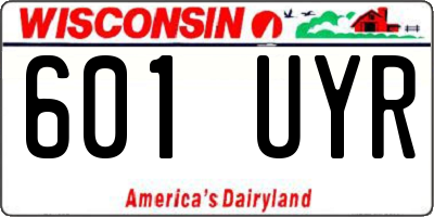 WI license plate 601UYR