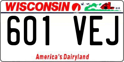 WI license plate 601VEJ