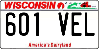 WI license plate 601VEL
