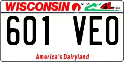 WI license plate 601VEO