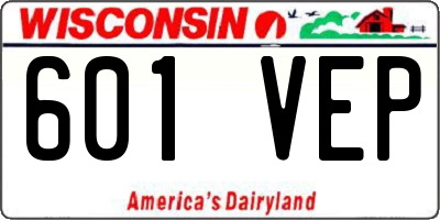 WI license plate 601VEP