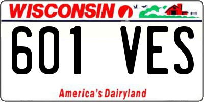 WI license plate 601VES