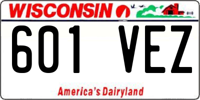 WI license plate 601VEZ