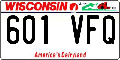 WI license plate 601VFQ
