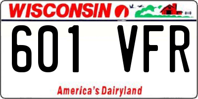 WI license plate 601VFR