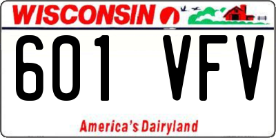 WI license plate 601VFV