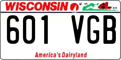 WI license plate 601VGB
