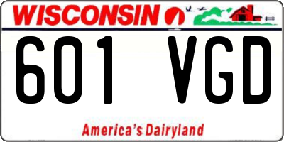 WI license plate 601VGD