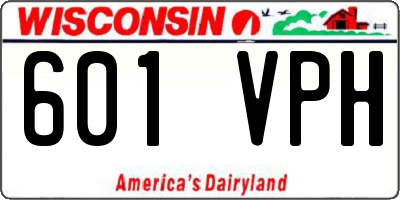 WI license plate 601VPH