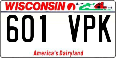 WI license plate 601VPK
