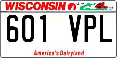 WI license plate 601VPL