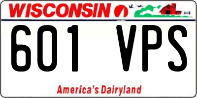 WI license plate 601VPS