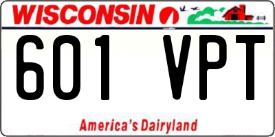 WI license plate 601VPT
