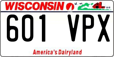 WI license plate 601VPX