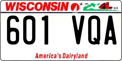 WI license plate 601VQA