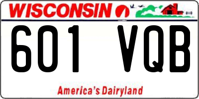 WI license plate 601VQB