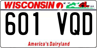 WI license plate 601VQD