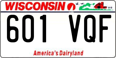 WI license plate 601VQF