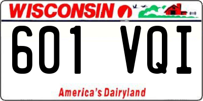 WI license plate 601VQI