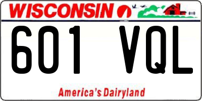 WI license plate 601VQL