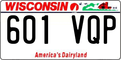 WI license plate 601VQP