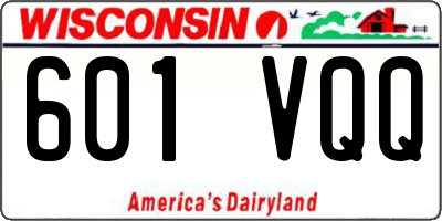 WI license plate 601VQQ