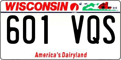 WI license plate 601VQS