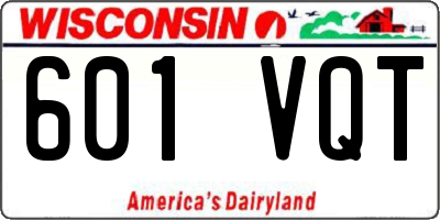 WI license plate 601VQT