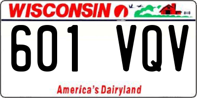 WI license plate 601VQV