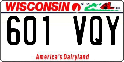 WI license plate 601VQY