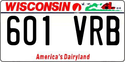 WI license plate 601VRB