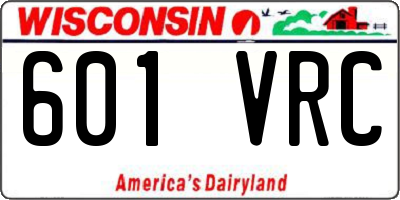 WI license plate 601VRC