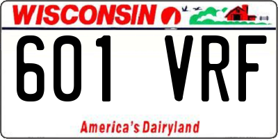 WI license plate 601VRF