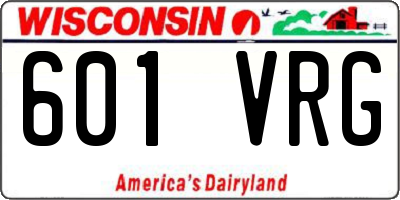 WI license plate 601VRG