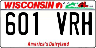 WI license plate 601VRH