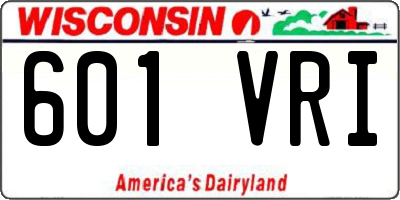 WI license plate 601VRI