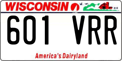 WI license plate 601VRR