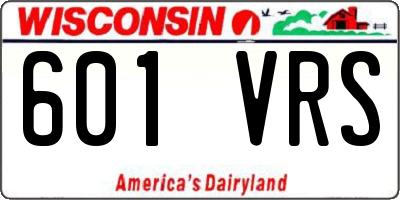 WI license plate 601VRS