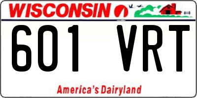 WI license plate 601VRT