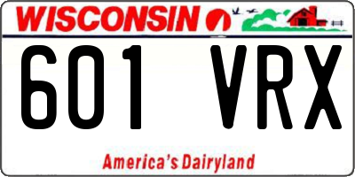 WI license plate 601VRX