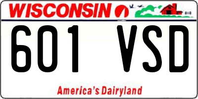 WI license plate 601VSD