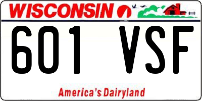 WI license plate 601VSF