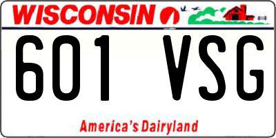 WI license plate 601VSG