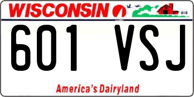 WI license plate 601VSJ