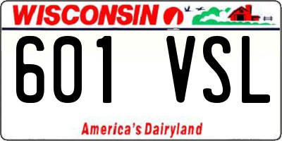 WI license plate 601VSL