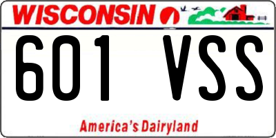 WI license plate 601VSS